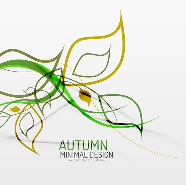 Herfst bloemen minimale achtergrond — Stockvector