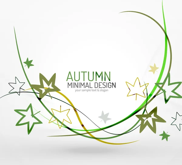 Herfst bloemen minimale achtergrond — Stockvector