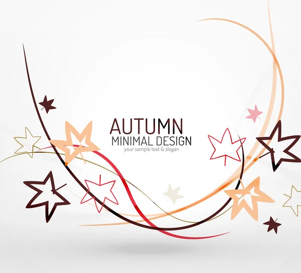 Herfst bloemen minimale achtergrond — Stockvector