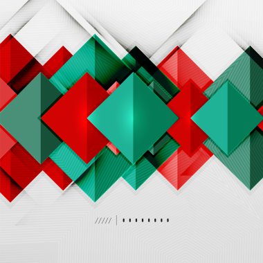 geometrik kareler ve rhombus fütüristik şablonu