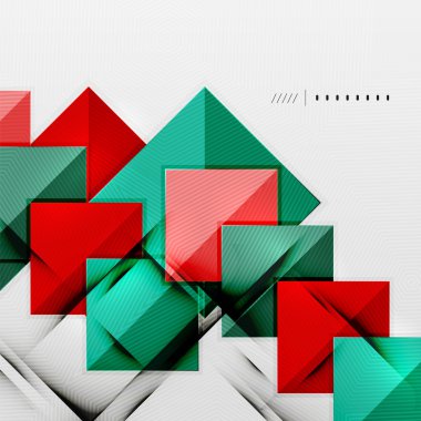 geometrik kareler ve rhombus fütüristik şablonu