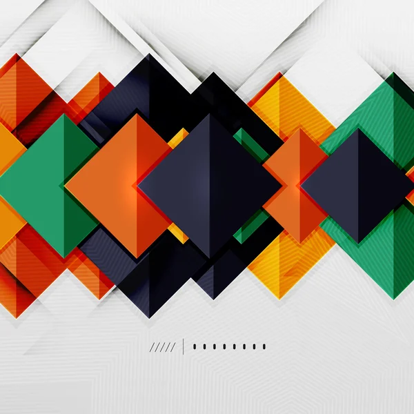几何正方形和菱形未来派模板 — 图库矢量图片