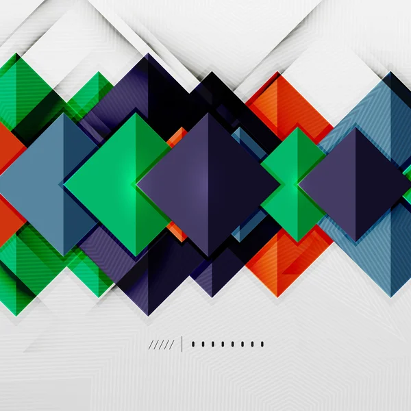 幾何学的な正方形と菱形の未来的なテンプレート — ストックベクタ