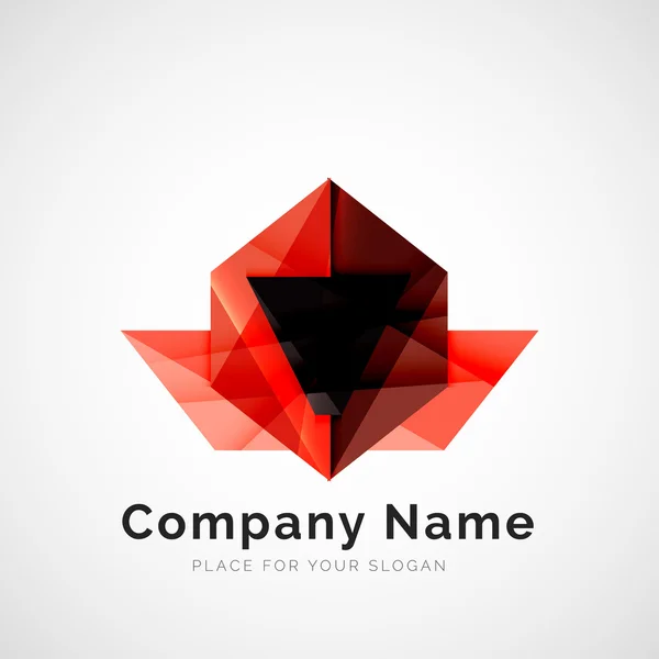 Geometrik şekil, şirket logosu — Stok Vektör