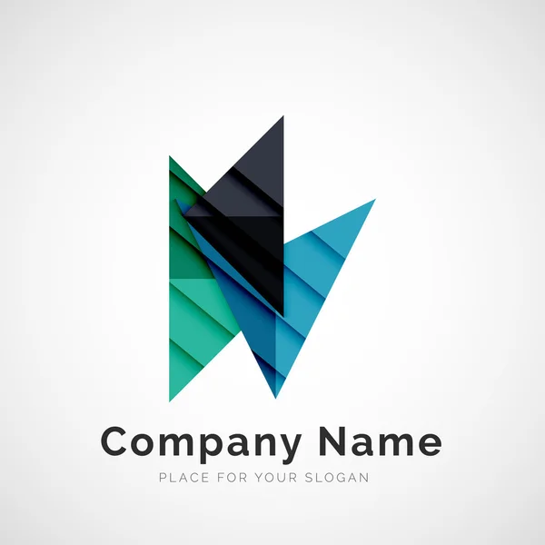 Geometric shape, company logo — Stock Vector