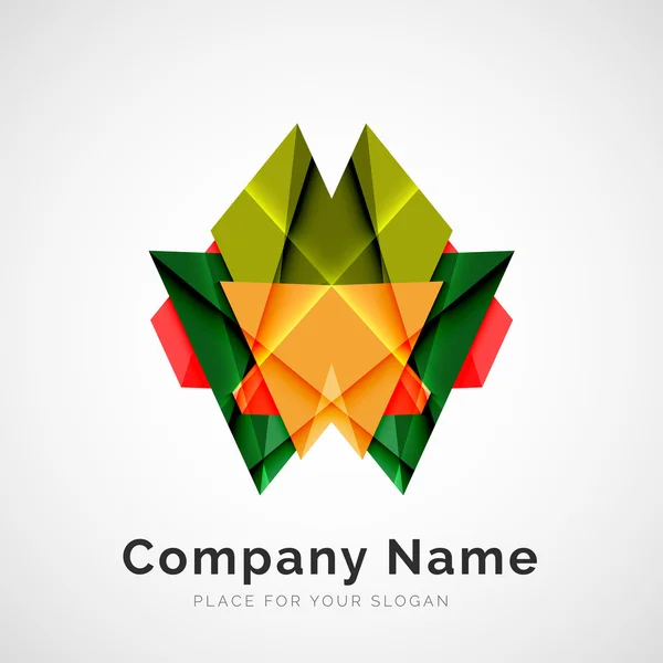 幾何学的形状、会社のロゴ — ストックベクタ