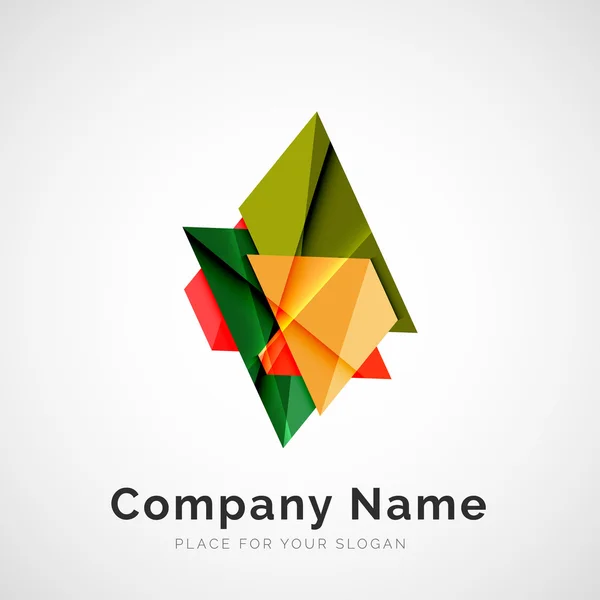 Γεωμετρικό σχήμα, το λογότυπο της εταιρείας — Διανυσματικό Αρχείο