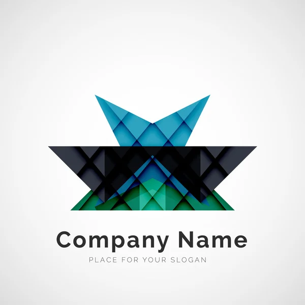 Geometric shape, company logo — Stock Vector