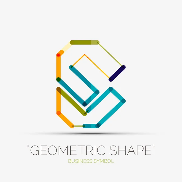 Abstract line composition icon, company logo, — Stock Vector