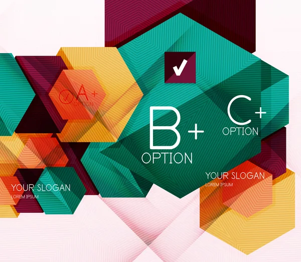 Geometrische abstracte achtergrond lay-out — Stockvector