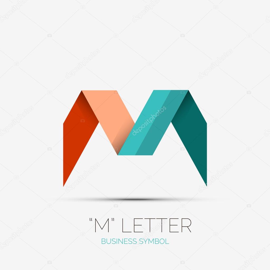 M letter icon, company logo, business symbol concept