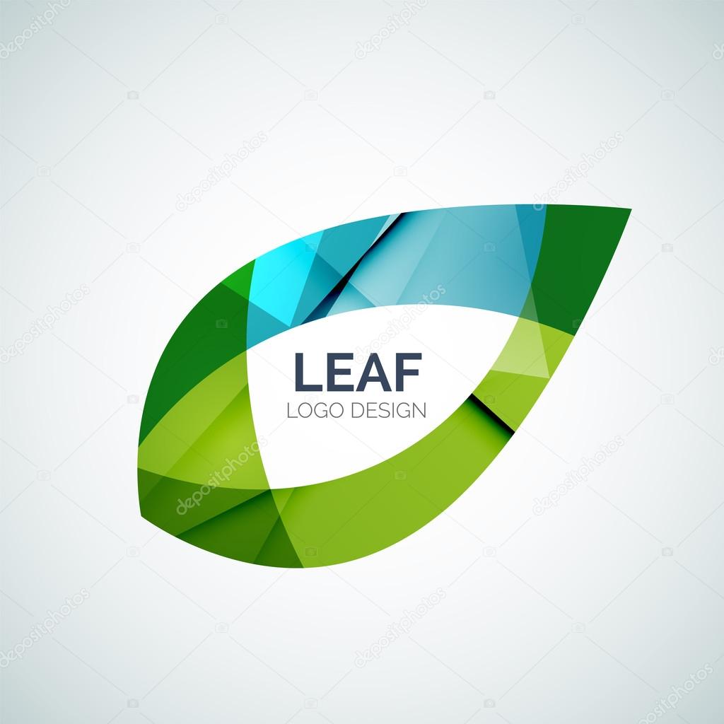 Leaf logo, concept, branding logotype design