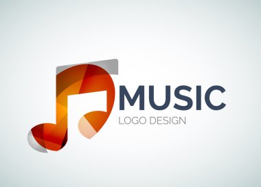 müzik, not simgesini logo renk parçalar yaptı.