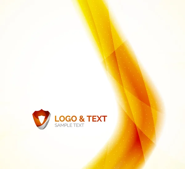 Soliga oskärpa gul våg design — Stock vektor