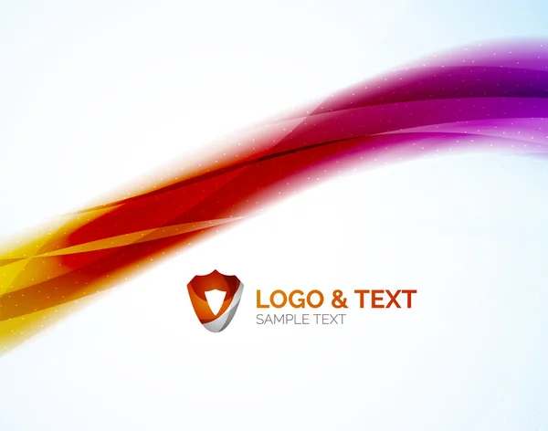 Business wave, purple and orange — Stock Vector