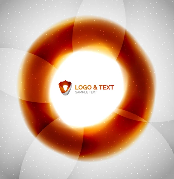 Brand oranje abstracte swirl sjabloon — Stockvector