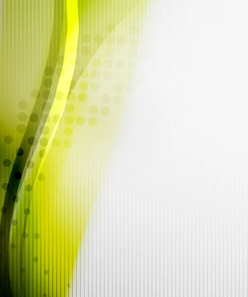 Zelené a žluté vlny rozvržení — Stockový vektor