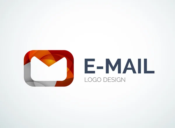 Email logo design made of color pieces — Stock Vector