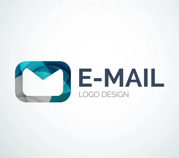 Diseño de logotipo de correo electrónico hecho de piezas de color — Archivo Imágenes Vectoriales