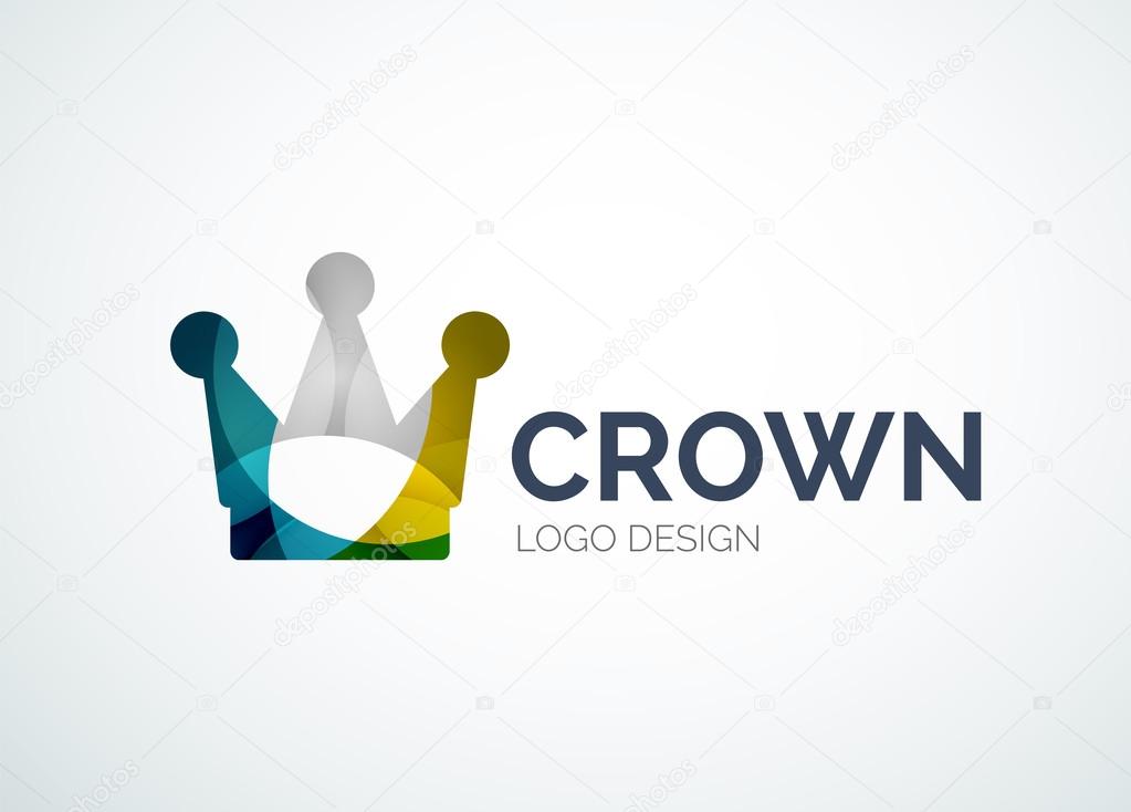 Crown logo, royal symbol, abstract design