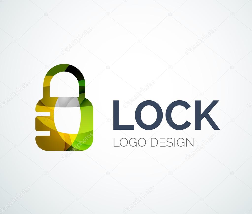 Security icon, Lock logo, absract design