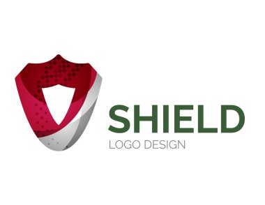 renk parçalarını yapılmış güvenli kalkan logo tasarımı