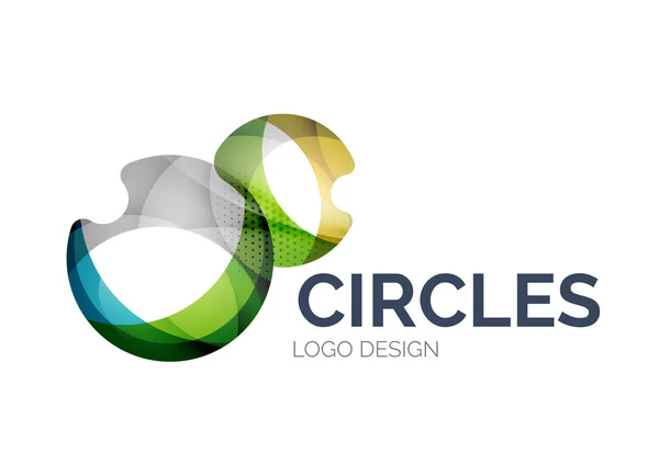 Design de logotipo de bolhas abstrato feito de peças de cor — Vetor de Stock