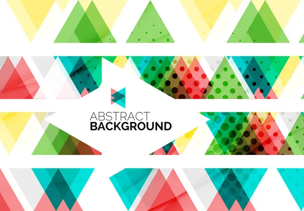 Driehoeken, geometrische schoon abstracte achtergrond — Stockvector