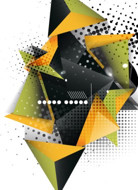 geometrik üçgen 3d tasarım, arka plan