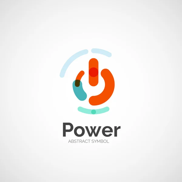 Power knop logo ontwerp — Stockvector