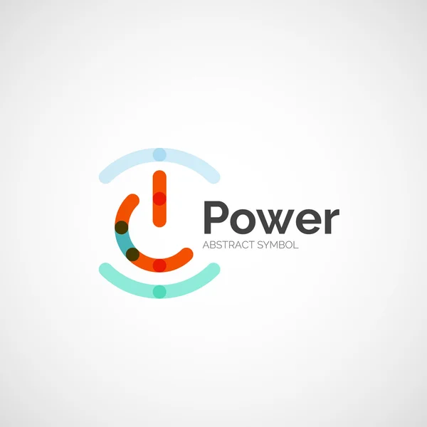 Power button logo design — Stock Vector