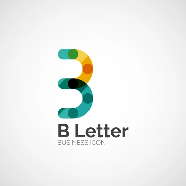 Logo lettre B, design de ligne minimal — Image vectorielle