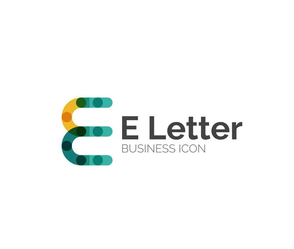 E letter logo, minimal line design — Stock Vector