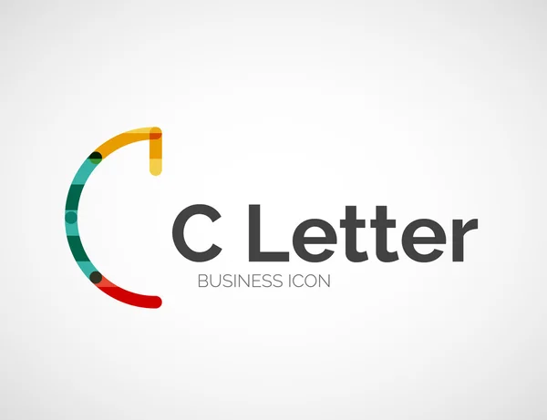 Logotipo de letra C, design de linha mínima — Vetor de Stock