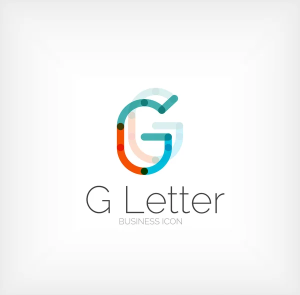 Logo lettre G, design de ligne minimal — Image vectorielle