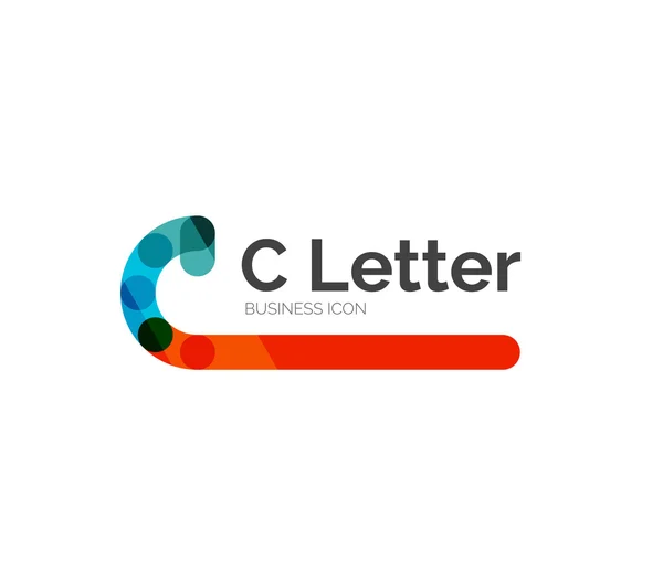 C list logo, projekt linii minimalne — Wektor stockowy