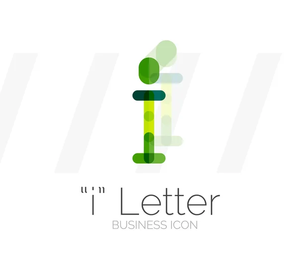 Logo de la lettre I, conception de ligne minimale — Image vectorielle