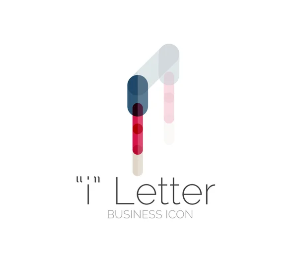 Logo de la lettre I, conception de ligne minimale — Image vectorielle