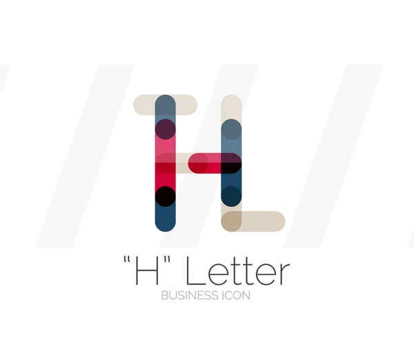 H list logo, projekt linii minimalne — Wektor stockowy