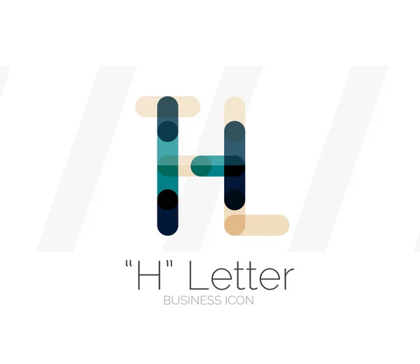 H letter logo, minimal line design — Stock Vector