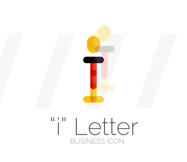 I logotipo de la letra, diseño de línea mínima — Vector de stock