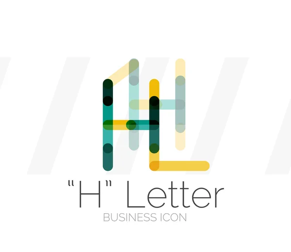 H dopis logo, motiv minimální linka — Stockový vektor