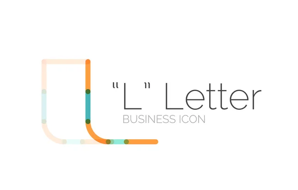 Fonte minimale ou conception de logo de lettre — Image vectorielle