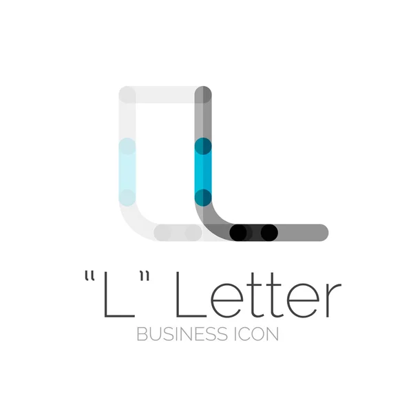 Minimal font or letter logo design — Stock Vector