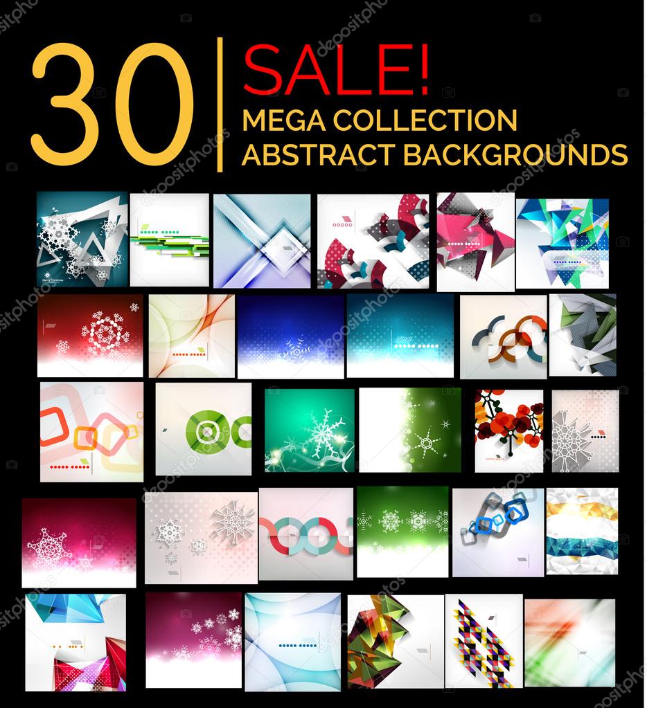 Large mega set of abstract backgrounds, sale