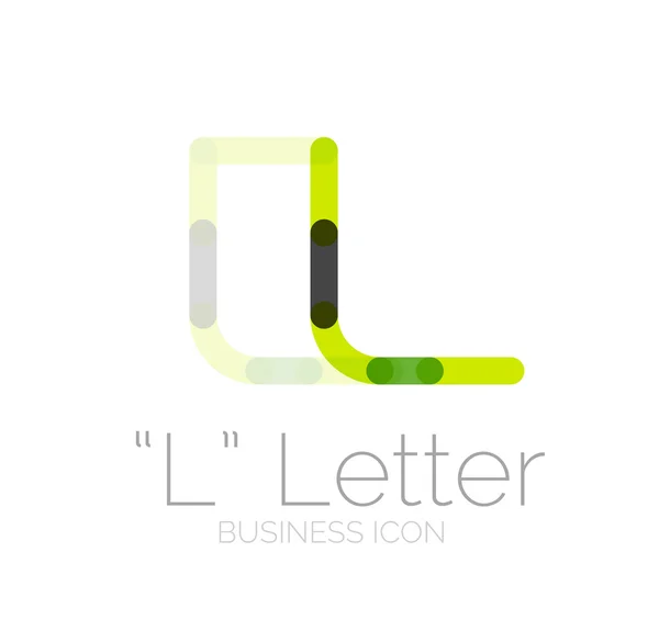 Minimal font or letter logo design — Stock Vector