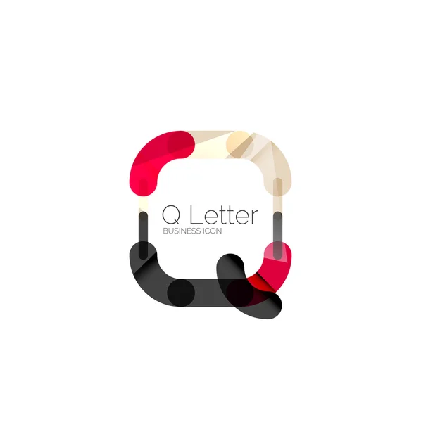 Minimal Q font or letter logo design — Stock Vector