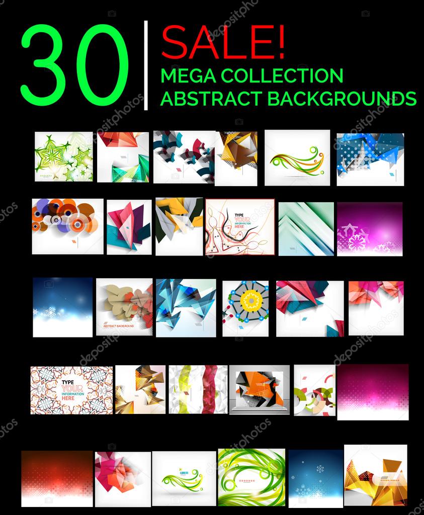 Large mega set of abstract backgrounds, sale