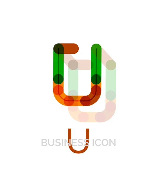 Design minimale del carattere U o del logo della lettera — Vettoriale Stock