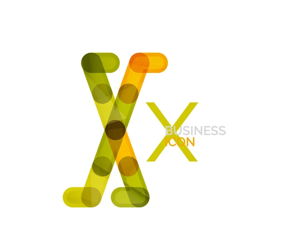 Minimální X písmo nebo dopis logo design — Stockový vektor